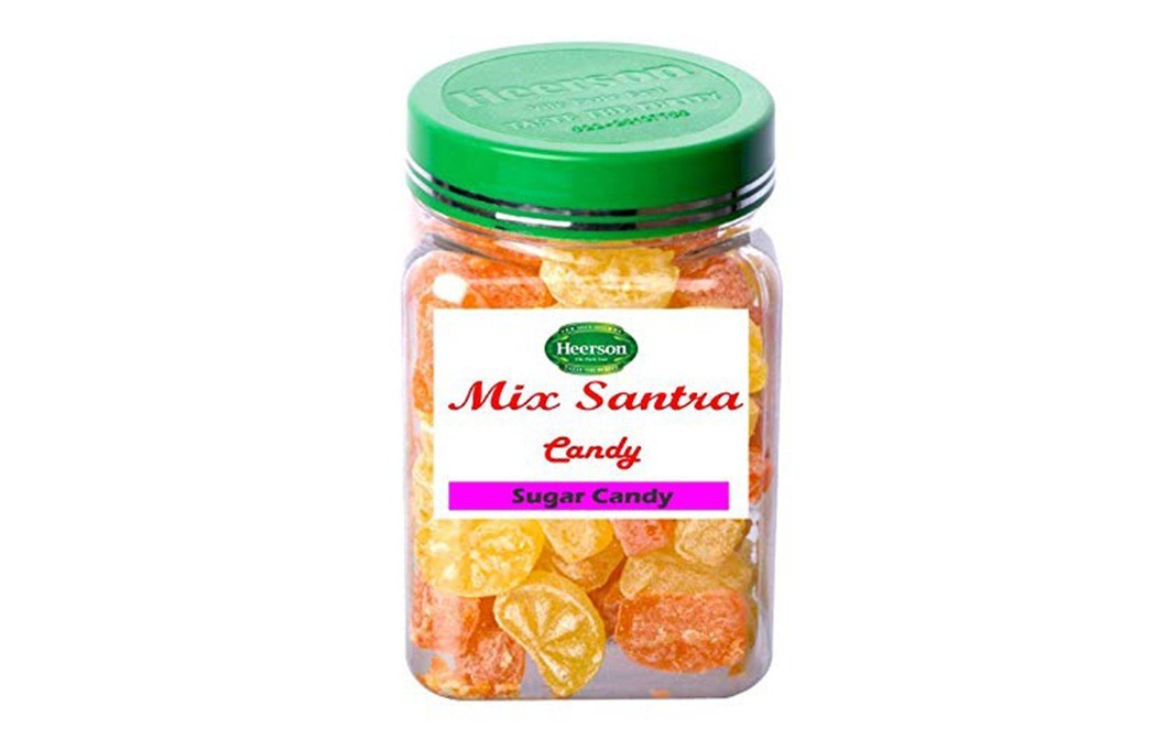 Heerson Mix Santra Candy (Sugar Candy)   Plastic Jar  100 grams